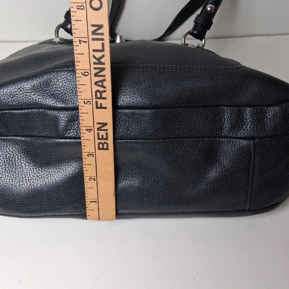 COACH Penelope Black Pebble Leather Shoulder Handbag - Picture 9 of 17